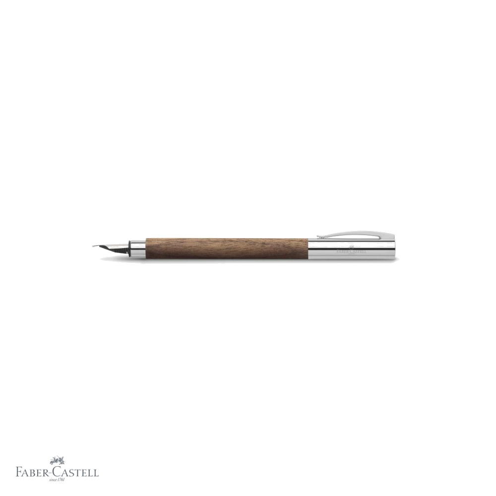 Stilou Faber-Castell Ambition, corp din lemn de nuc, penita otel inoxidabil, pentru scriere eleganta [4]