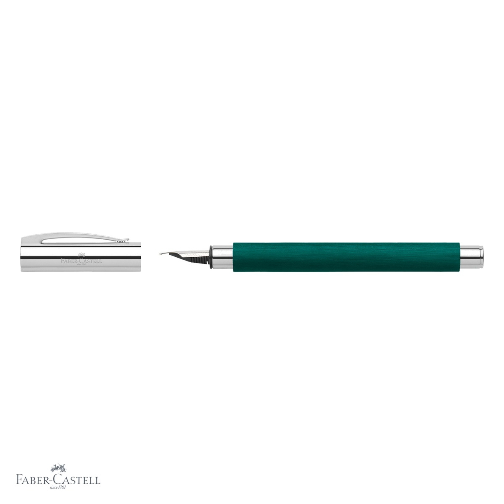 Stilou Faber-Castell Ambition Precious Resin, corp rasina verde, penita otel inoxidabil M, pentru scriere eleganta [4]