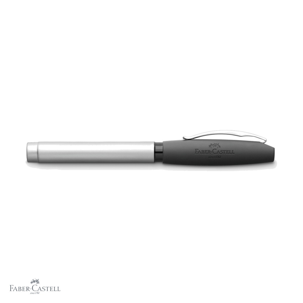Stilou Faber-Castell Basic Metal Mat, penita EF din otel inoxidabil, pentru scriere de precizie [4]
