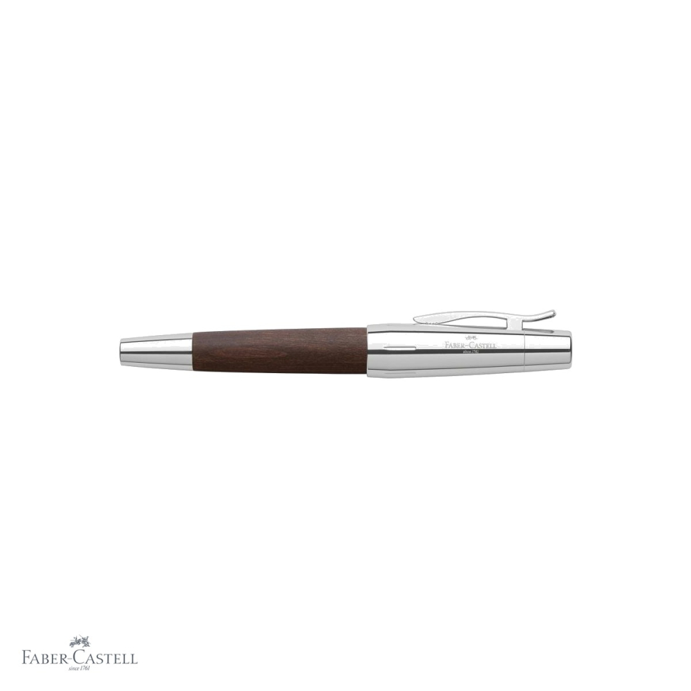Stilou Faber-Castell e-Motion, corp din lemn de par, penita otel inoxidabil marime M, maro inchis [4]