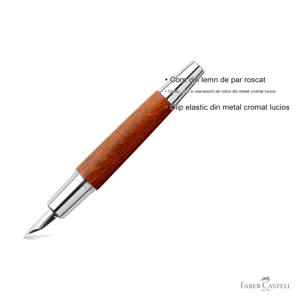 Stilou Faber-Castell e-Motion, corp din lemn de par, penita otel inoxidabil, pentru scriere premium [3]
