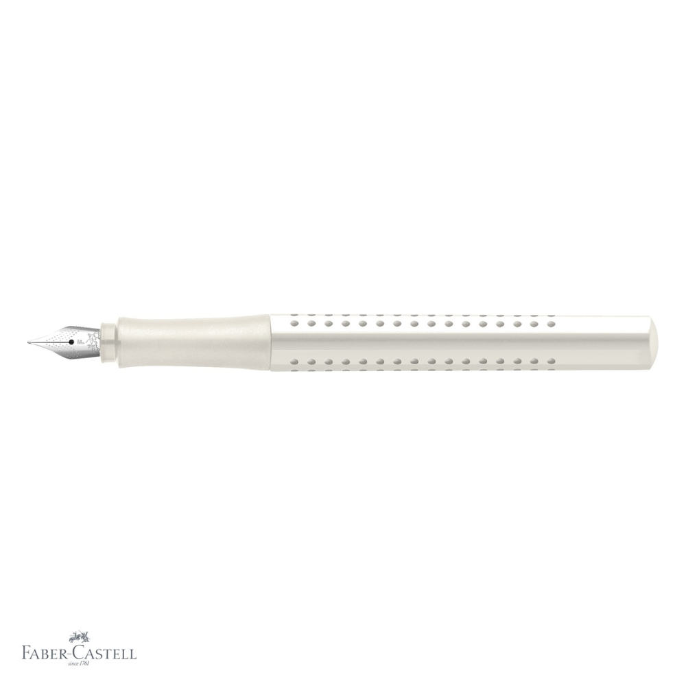 Stilou Faber-Castell Grip 2010 alb cocos, penita fina din otel inoxidabil, pentru dreptaci si stangaci [4]