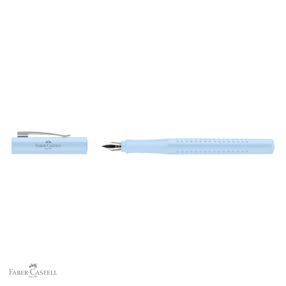Stilou Faber-Castell Grip 2010 Blue Sky, penita otel inoxidabil, pentru dreptaci si stangaci [4]