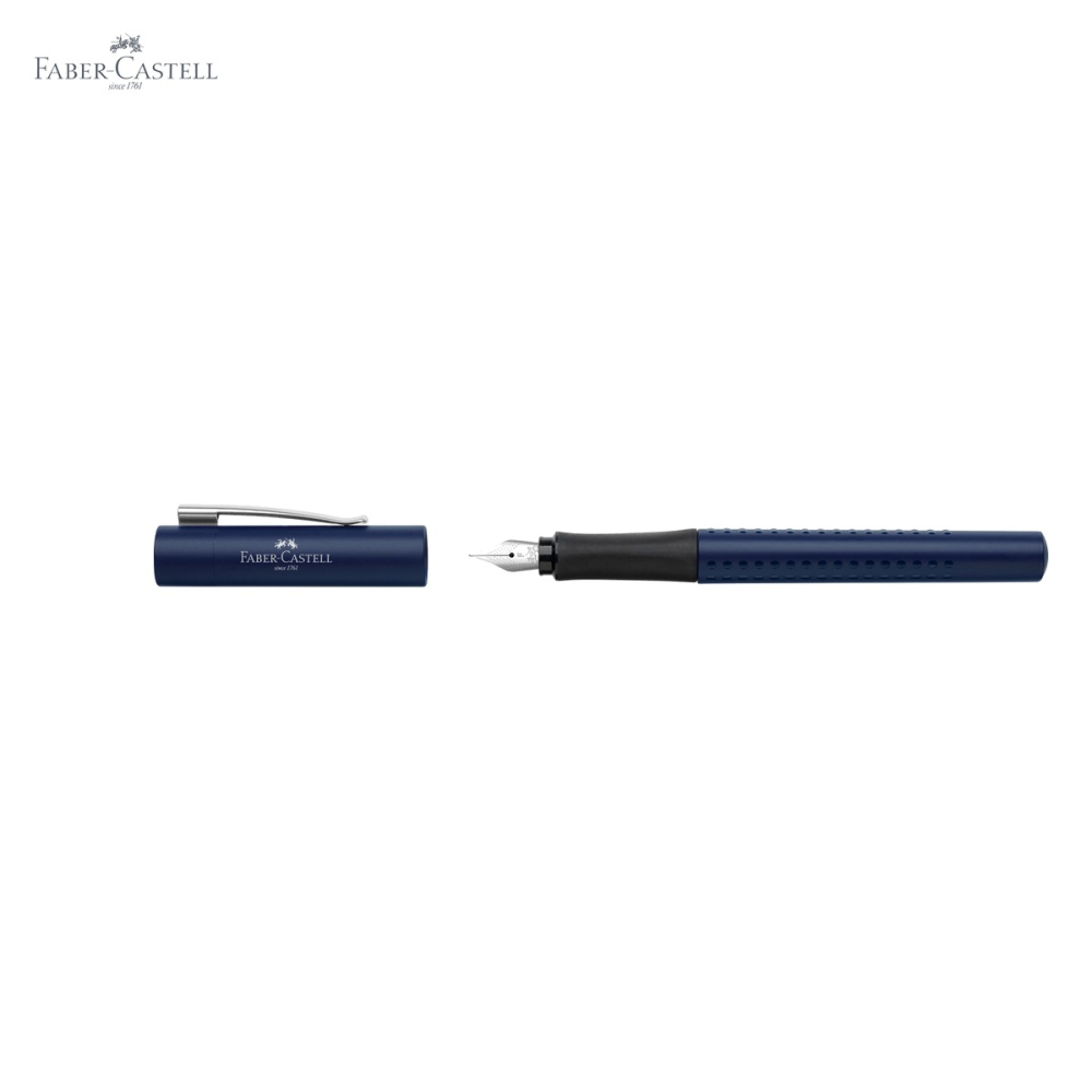 Stilou Faber-Castell Grip 2011 albastru clasic, penita F din otel inoxidabil, pentru dreptaci si stangaci [5]