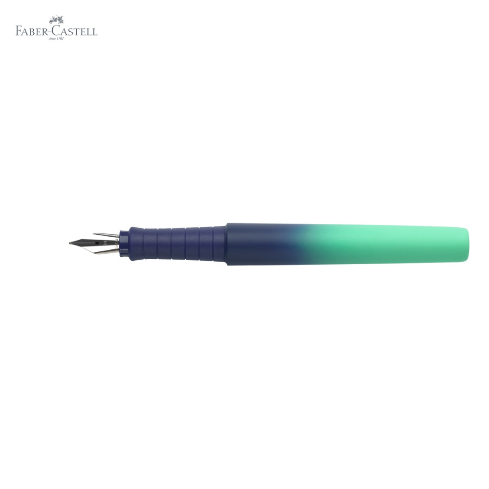 Stilou Faber-Castell Poly Pen Flow, varf M, culoare albastru-turcoaz, corp din plastic reciclat, scriere lina si precisa [5]