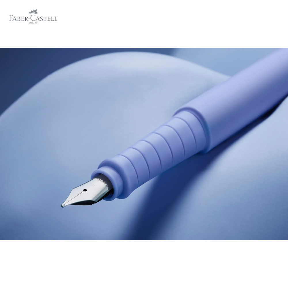 Stilou Faber-Castell Poly Pen, varf M, culoare lila iris, din materiale reciclate, pentru scris elegant [5]