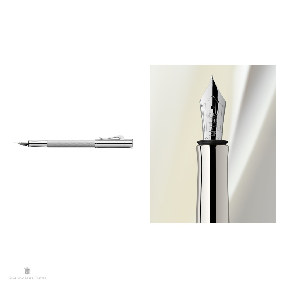 Stilou Graf von Faber Castell Guilloche Rhodium, penita EF [4]