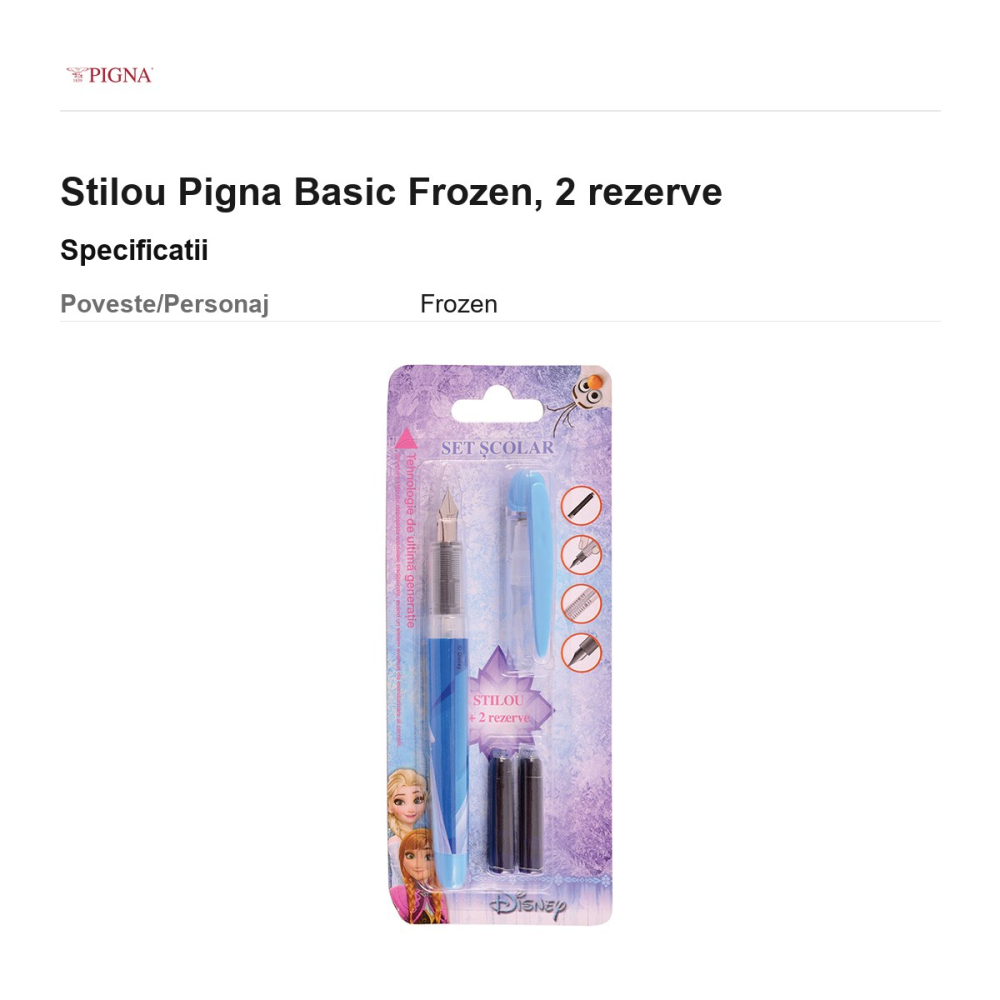 Stilou Pigna Basic Frozen, 2 rezerve [3]