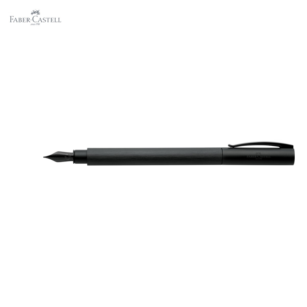 Stilou premium Faber-Castell Ambition All Black, penita otel inoxidabil F, design urban all-black, pentru scriere eleganta [5]