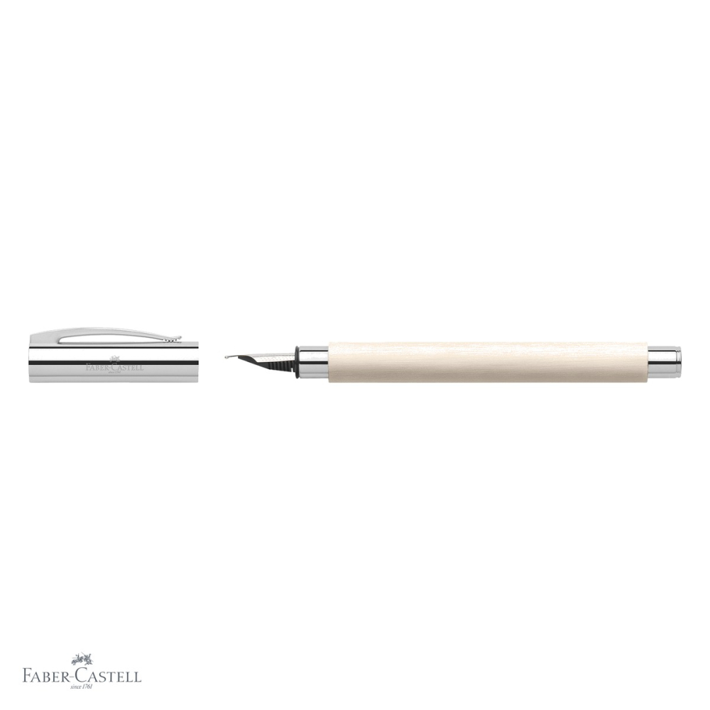 Stilou premium Faber-Castell Ambition Precious, corp alb din rasina, penita inox M, pentru scris elegant [4]