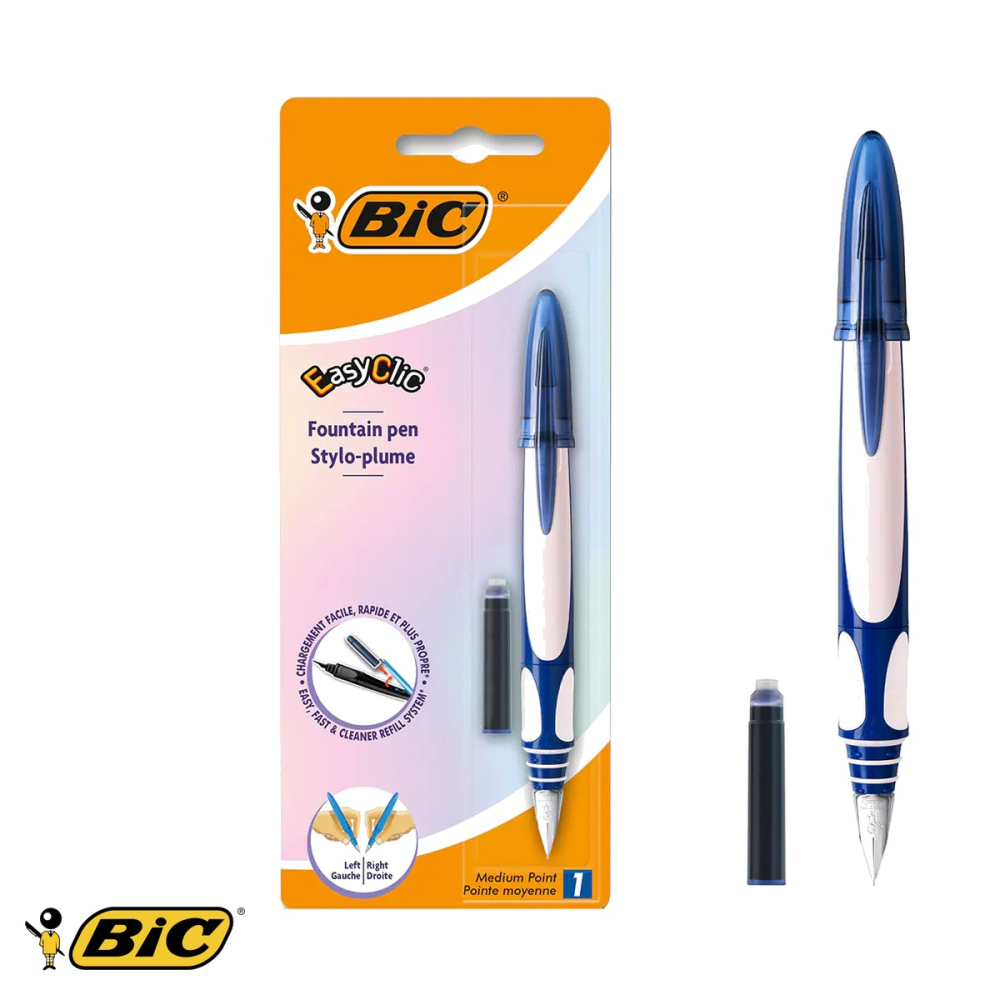 Stilou scolар Bic Easy Clic, reincarcare laterala, grip cauciucat, pentru dreptaci si stangaci [5]
