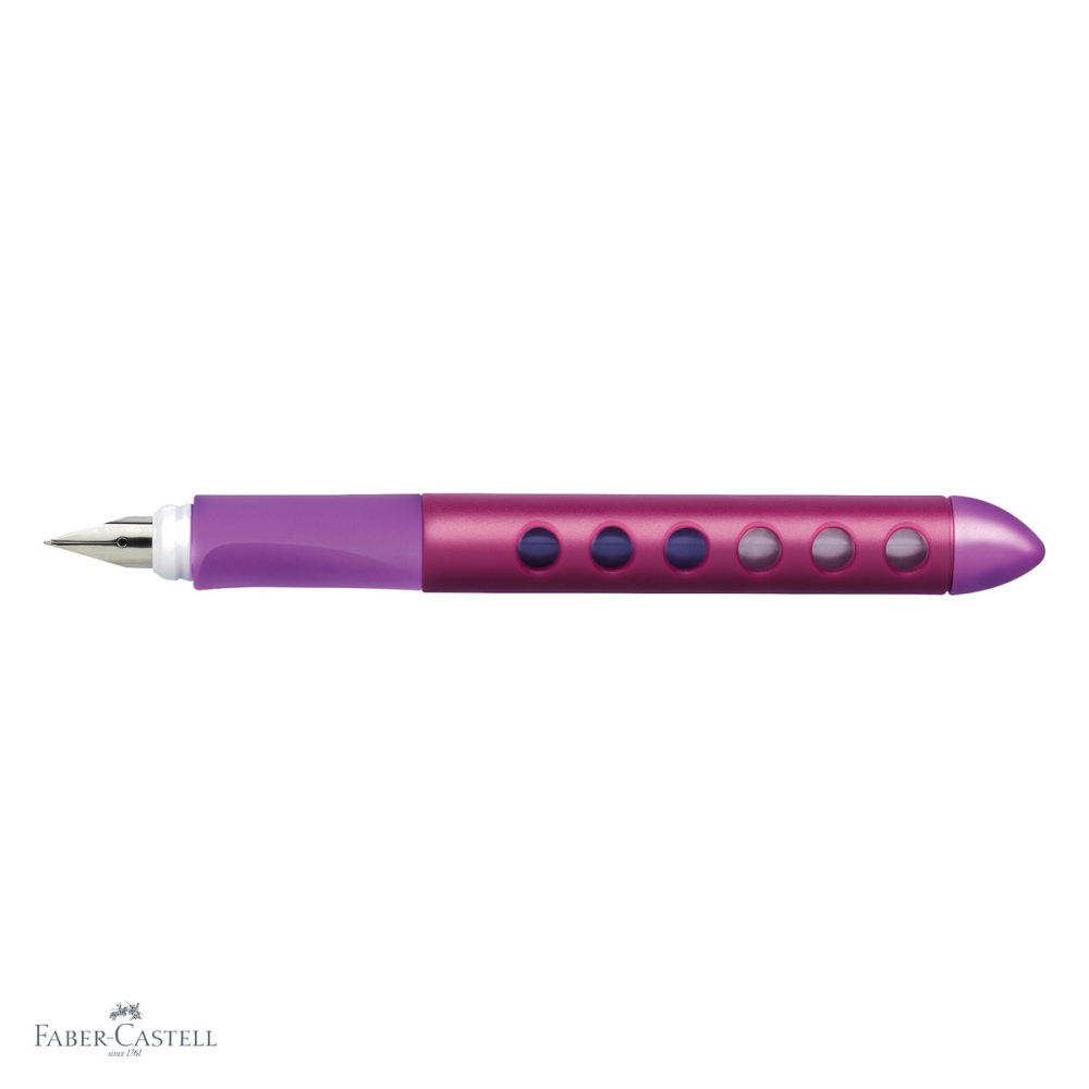 Stilou scolar Faber-Castell Scribolino Blackberry pentru stangaci, penita iridiu, ergonomic, pentru incepatori [4]