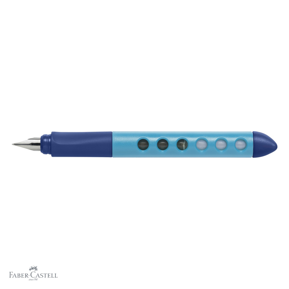 Stilou scolar Faber-Castell Scribolino, penita din iridiu, pentru dreptaci incepatori, albastru [4]