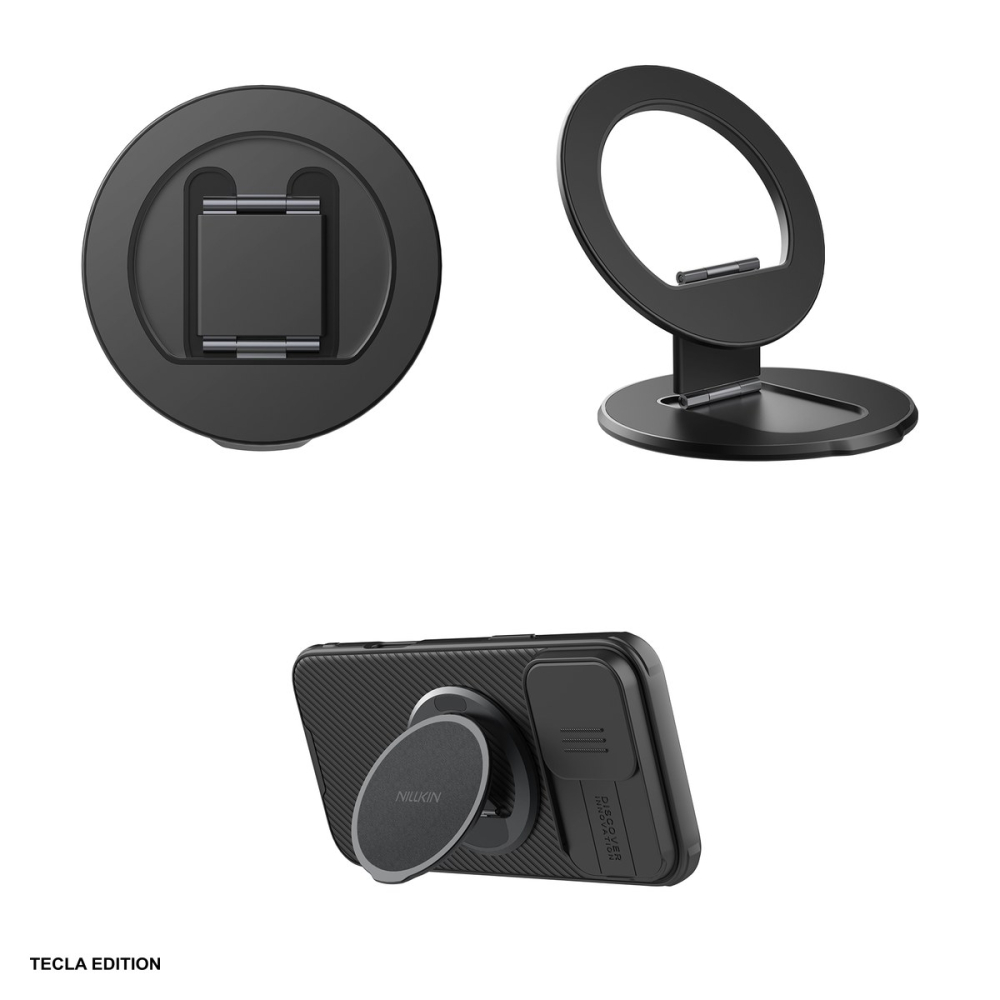 Suport adeziv Nillkin Dual-Magnet Grip, cu prindere magnetica, magnetic, negru [4]