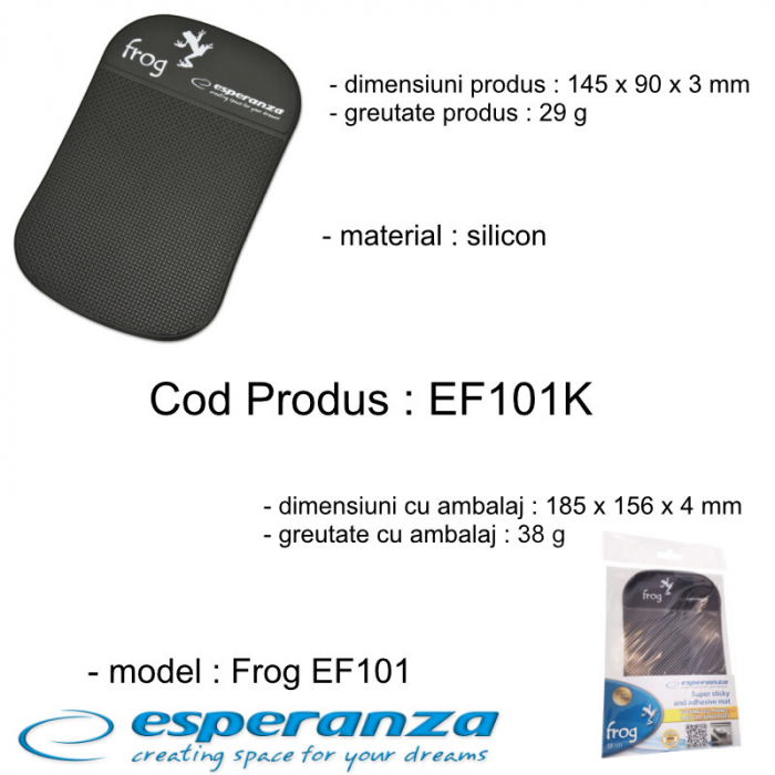 Suport auto pentru telefon, Esperanza, Negru [4]