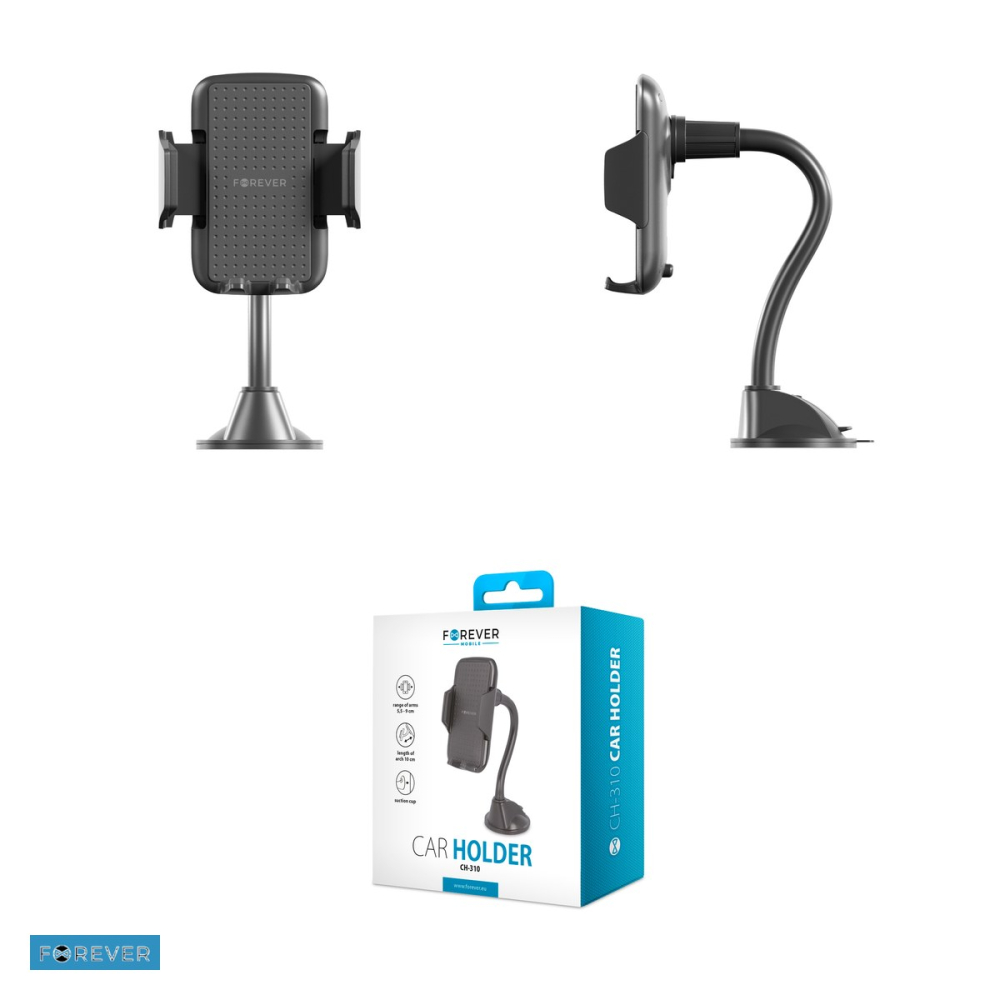 Suport auto Forever CH-310, pe parbriz, negru [4]