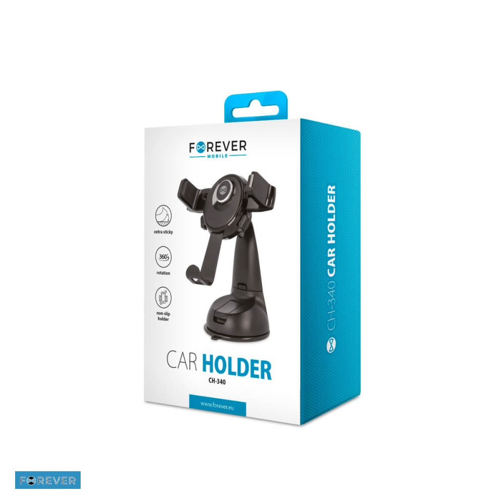 Suport auto Forever CH-340, pe parbriz, negru [4]