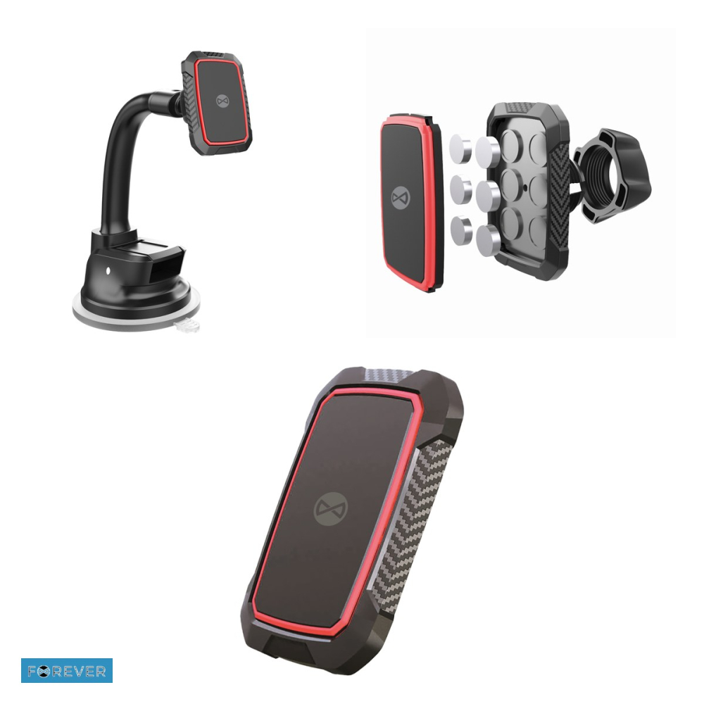 Suport auto Forever MH-270, pe parbriz, magnetic, negru [4]
