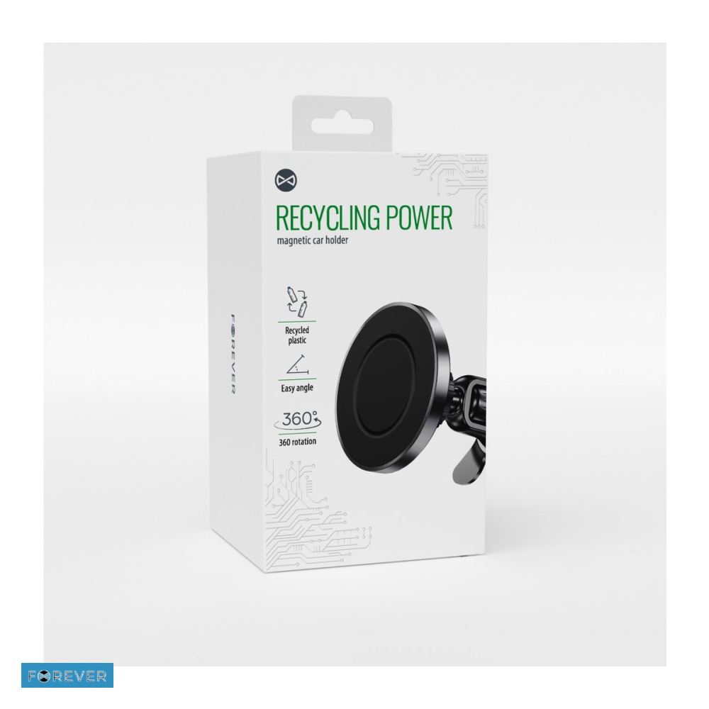 Suport auto Forever Recycling RUS34-MG-K, prindere in grila de ventilatie, magnetic, negru [4]