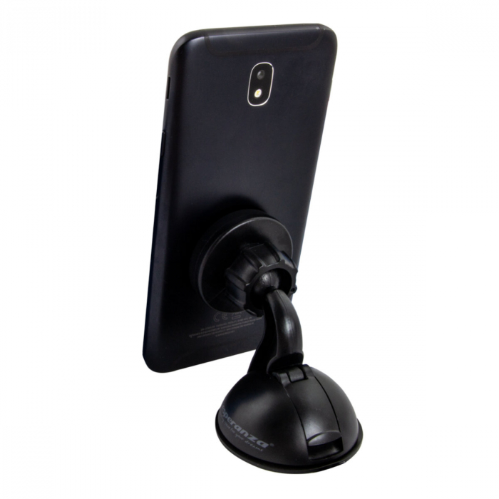 Suport auto magnetic, Esperanza Allure, pentru smartphone, cu ventuza fixare, rotire 360 de grade, negru [4]