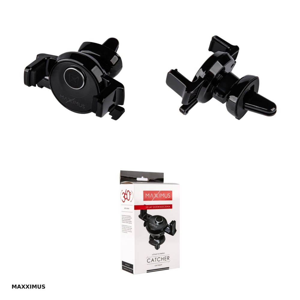 Suport auto Maxximus Catcher, prindere in grila de ventilatie, negru [4]