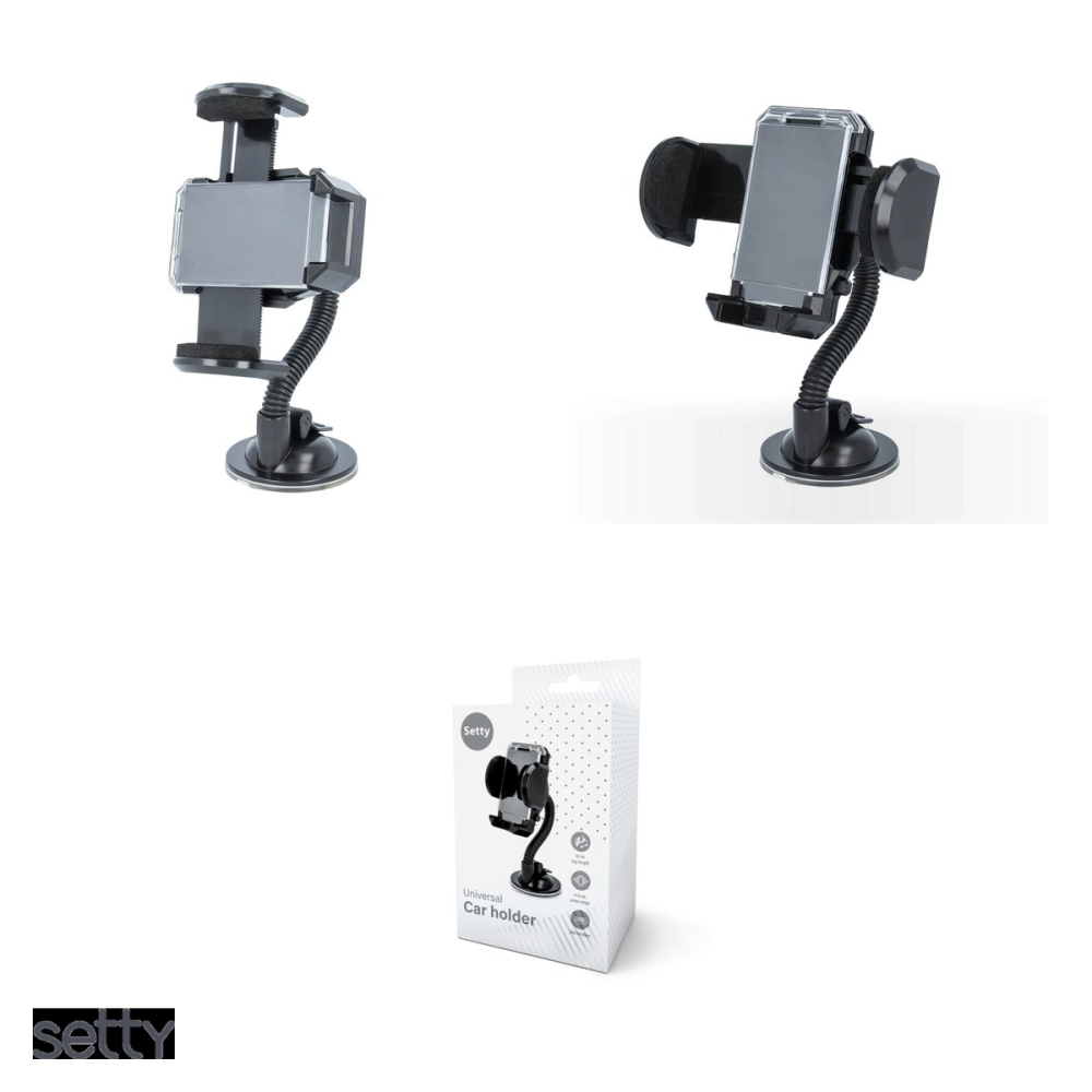 Suport auto Setty Flex, pe parbriz, negru [4]