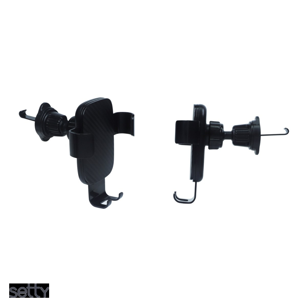 Suport auto Setty G3, prindere in grila de ventilatie, gravitational, negru [4]