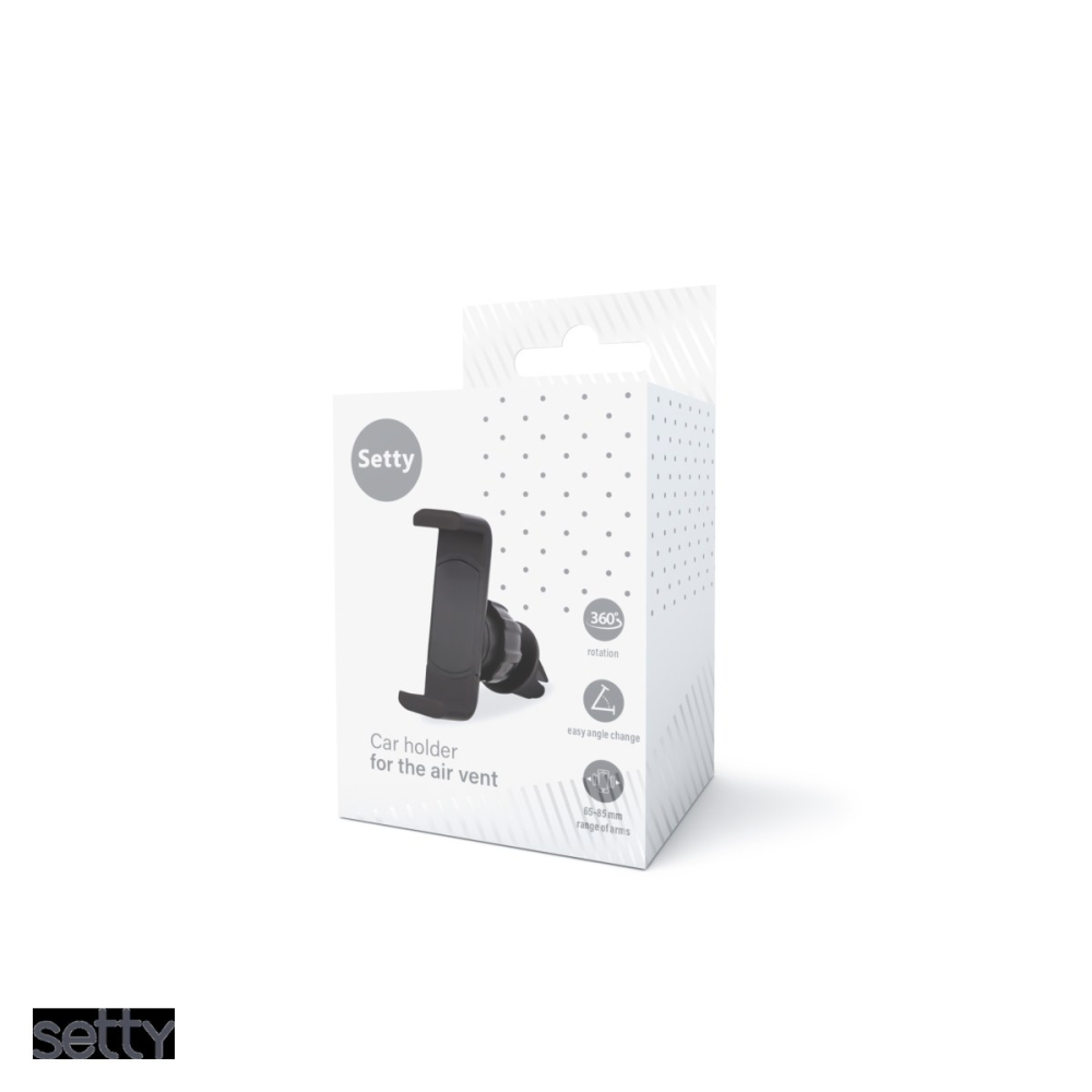 Suport auto Setty US-01, prindere in grila de ventilatie, negru [4]