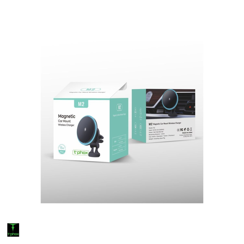 Suport auto T-Phox iMAG, cu clema, magnetic, transparent [5]