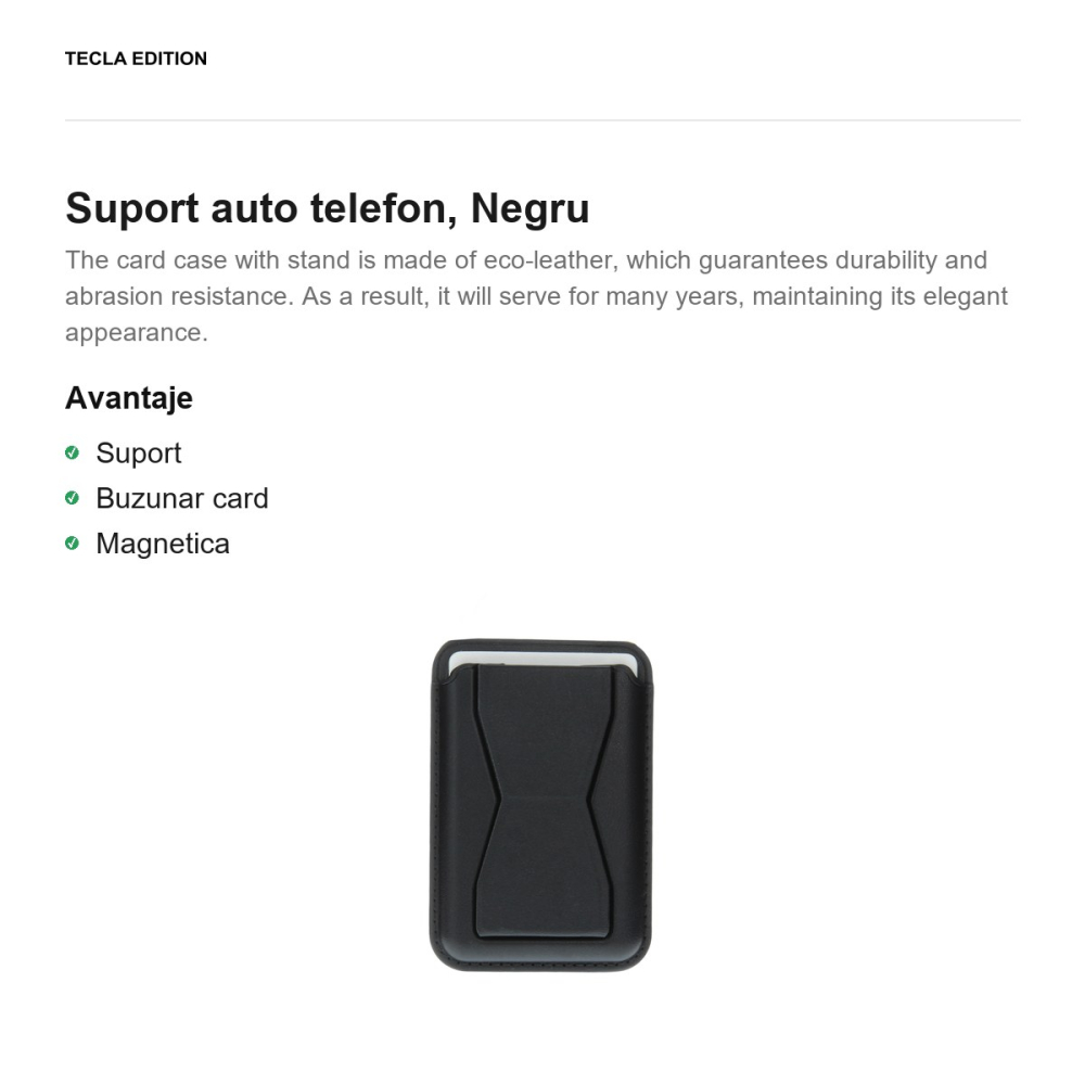 Suport auto telefon, Negru [2]