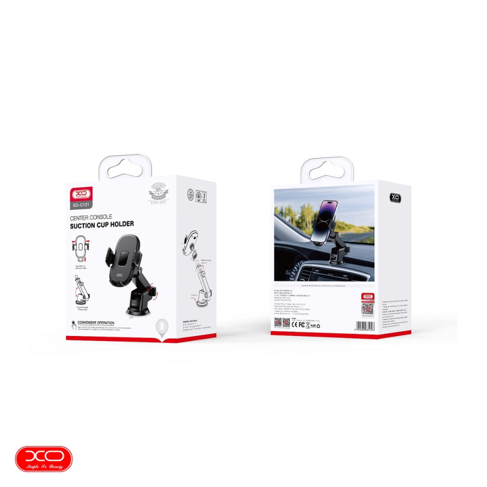 Suport auto XO C121, cu ventuza, negru [4]
