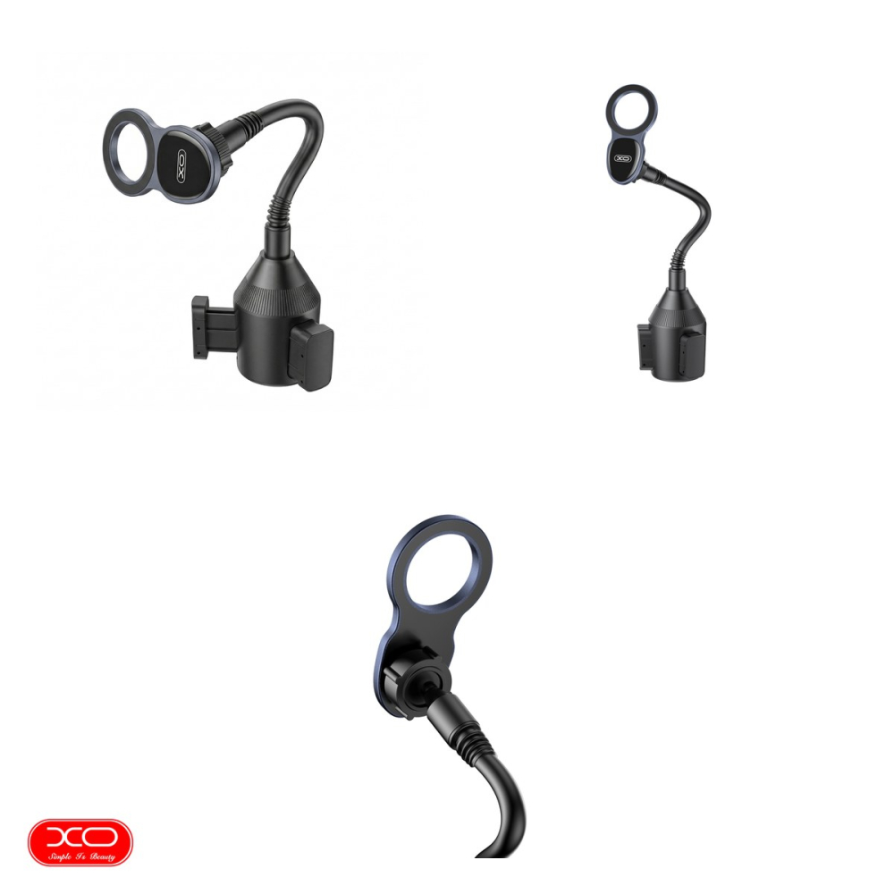 Suport auto XO C305, in suportul de pahar, MagSafe, negru [4]