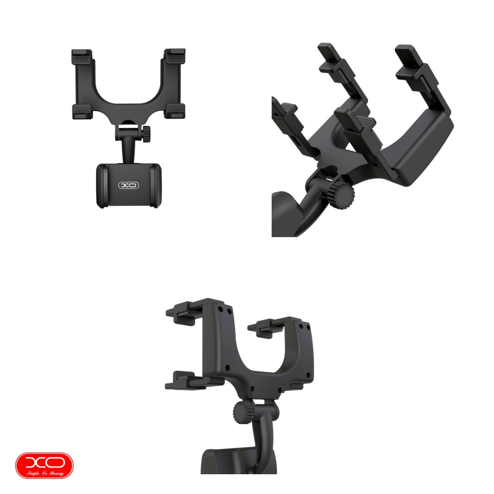 Suport auto XO C70, pe oglinda retrovizoare, negru [4]