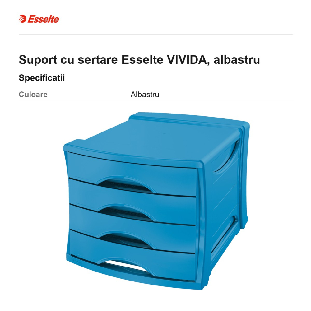 Suport cu sertare Esselte VIVIDA, albastru [3]