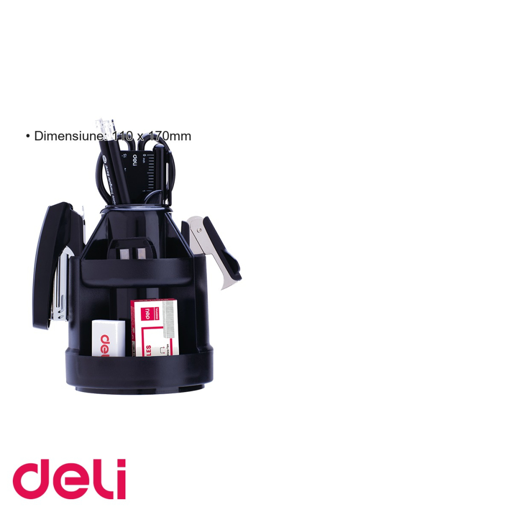Suport de birou echipat Deli, 5 compartimente cu 14 accesorii incluse, organizare completa a biroului [3]