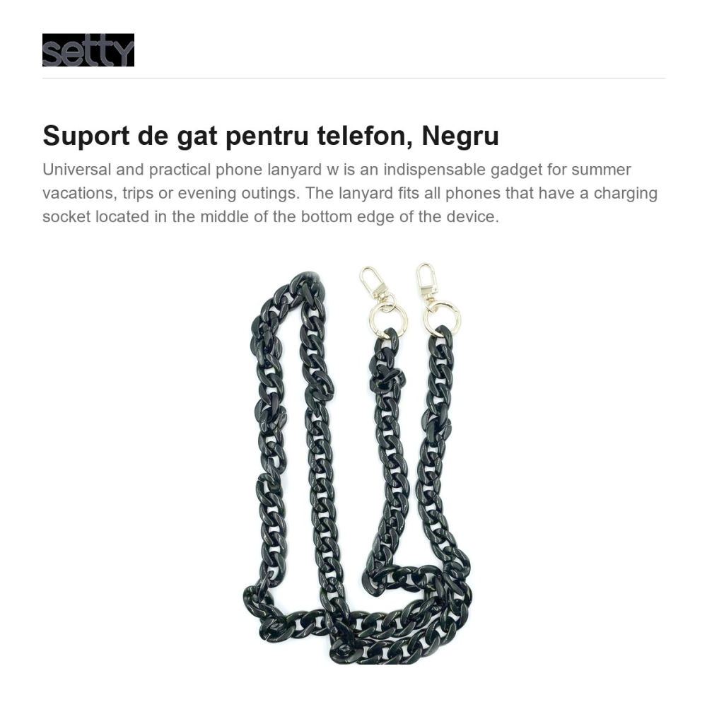 Suport de gat pentru telefon 120 cm, Negru [2]