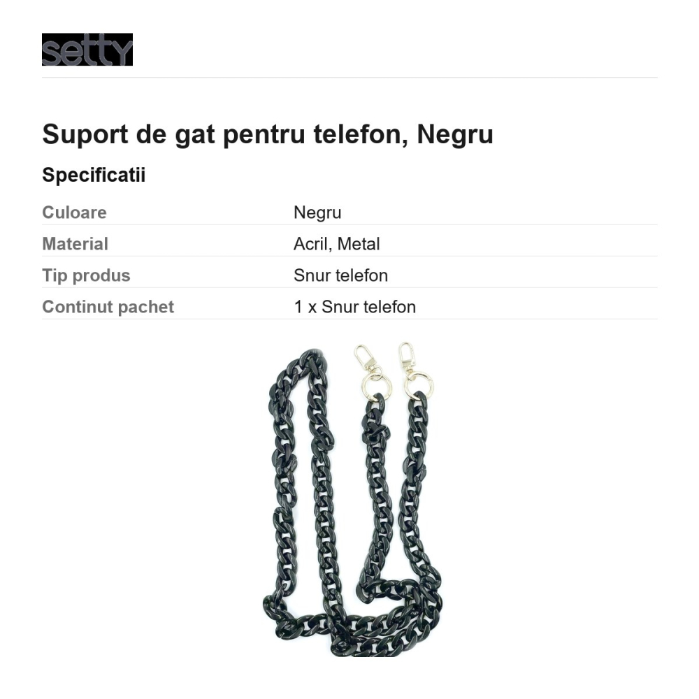 Suport de gat pentru telefon 120 cm, Negru [3]