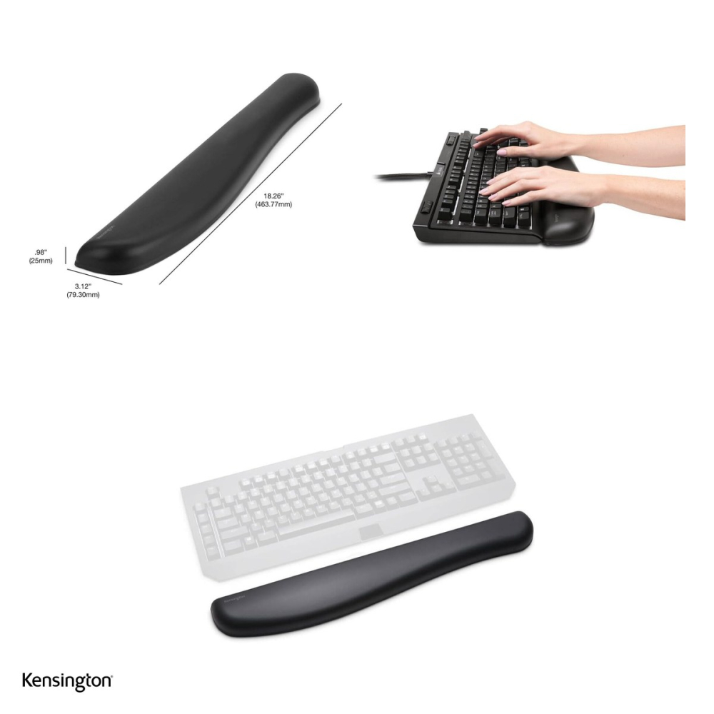 Suport de incheietura pentru tastatura Kensington ErgoSoft, cu gel, negru [4]