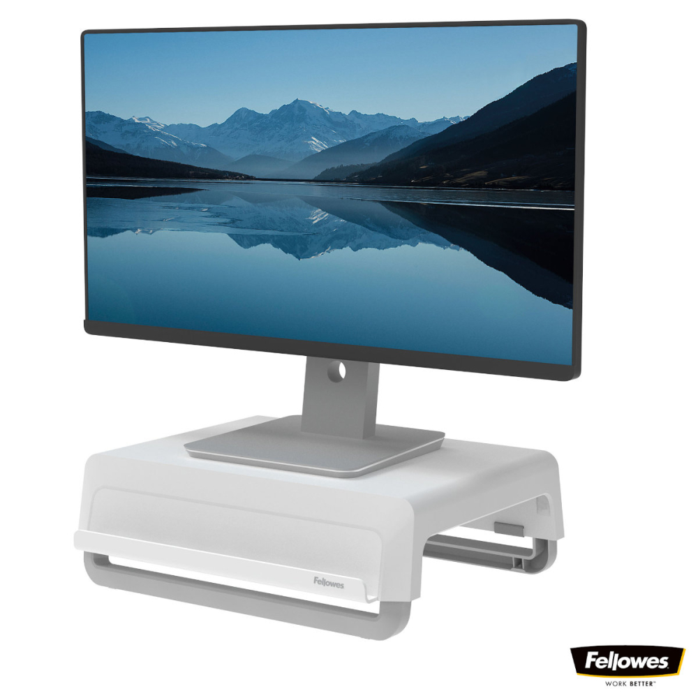 Suport de monitor ergonomic, Fellowes Breyta, 3 inaltimi reglabile, portabil, pentru monitoare pana la 15 kg, alb [4]