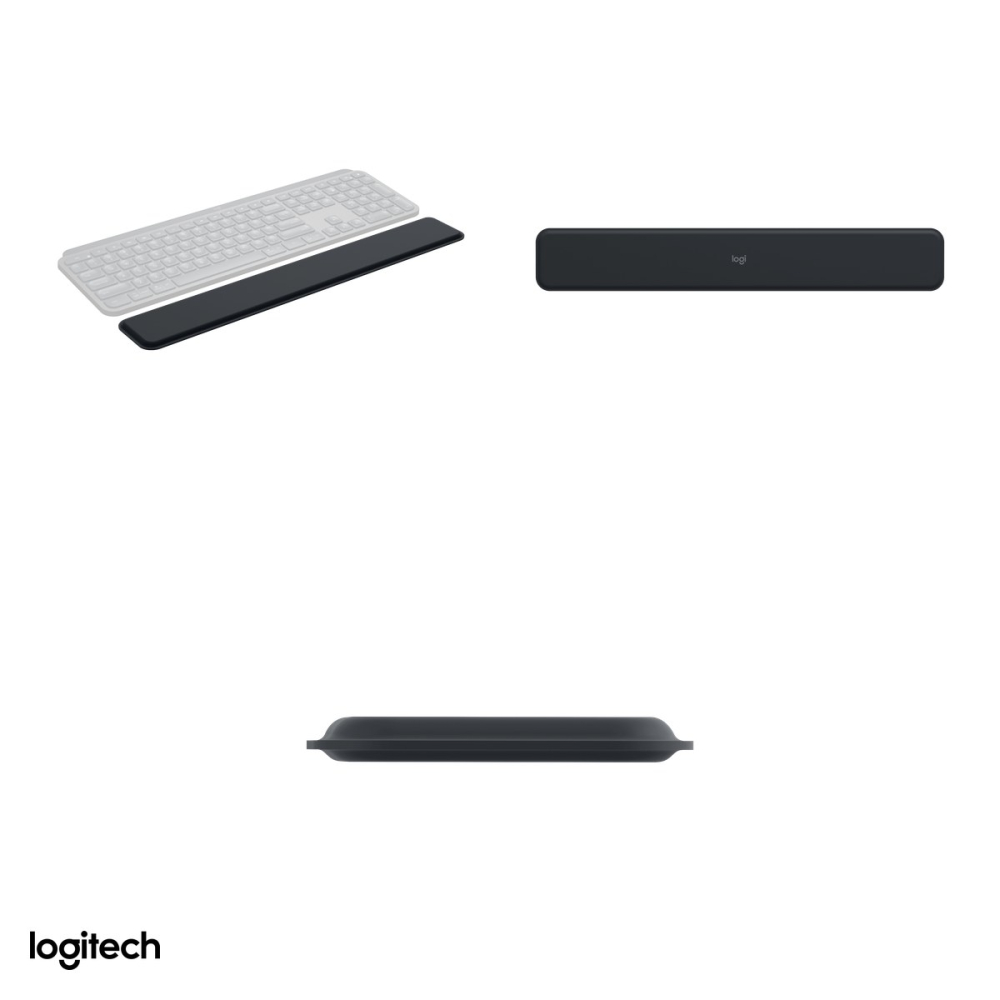 Suport de palme pentru tastatura Logitech MX Palm Rest, memory foam, antiderapant, pentru MX Keys si Craft, grafit, 956-000001 [4]