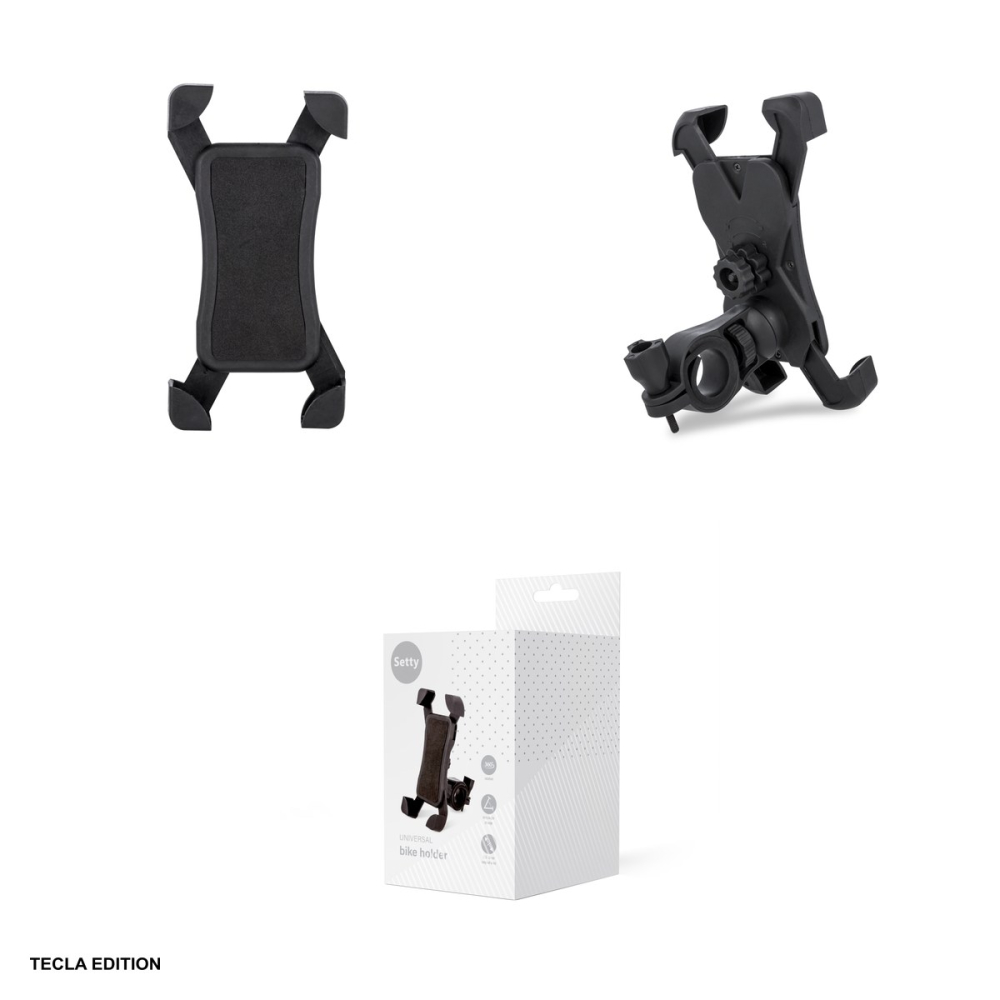 Suport de telefon pentru bicicleta, rotatie 360 grade, pentru bara de 21-35 mm, dispozitive cu diagonala 12,5-20 cm, Setty UR-01, negru [4]