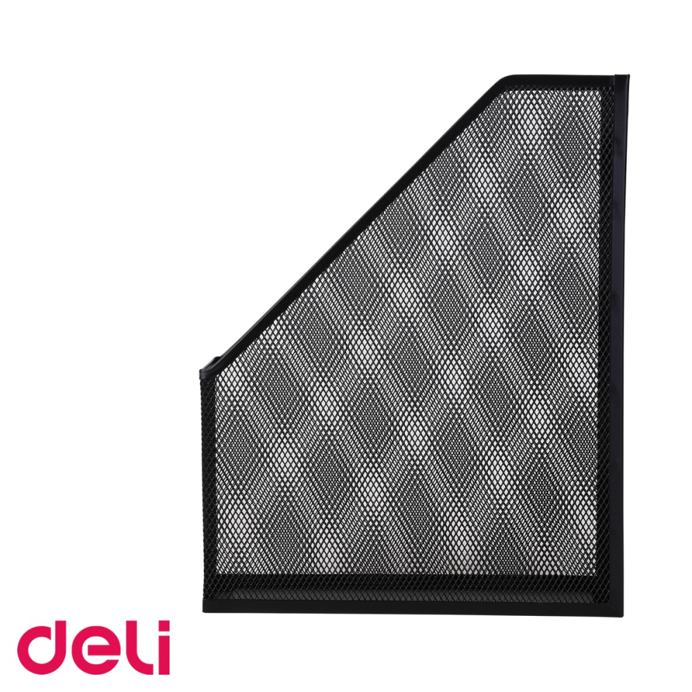 Suport documente din plasa metalica Deli, organizator birou tip mesh, negru [5]