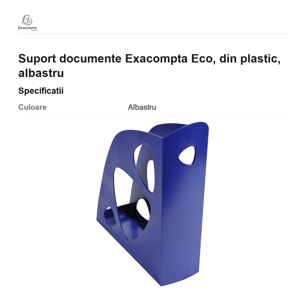 Suport documente Exacompta Eco, din plastic, albastru [3]