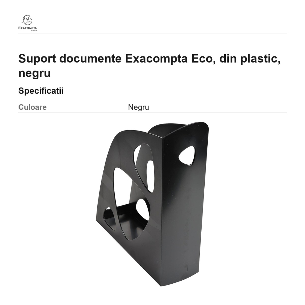 Suport documente Exacompta Eco, din plastic, negru [3]