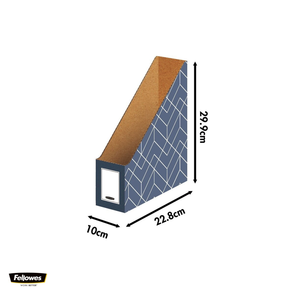 Suport documente Fellowes Decor, din carton ondulat, 29.9x22.8x10 cm, albastru [4]