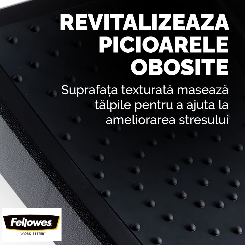 Suport ergonomic pentru picioare, Fellowes Pro Series Ultimate, 3 inaltimi reglabile, inclinare pana la 30 grade, balansare, bile masaj, pentru birou profesional [4]