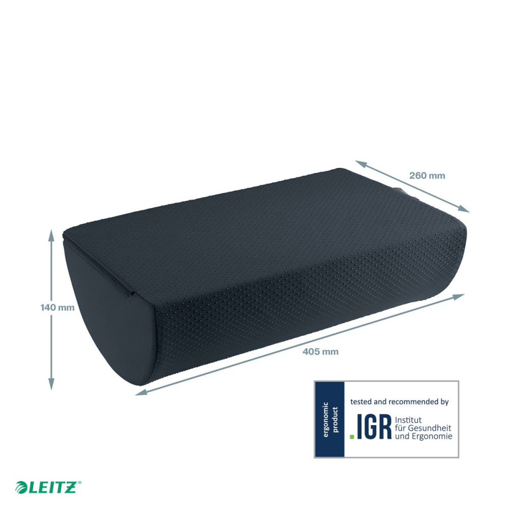 Suport ergonomic pentru picioare Leitz Cosy, cu spuma cu memorie, husa lavabila, 260 x 140 x 405 mm, gri antracit [5]