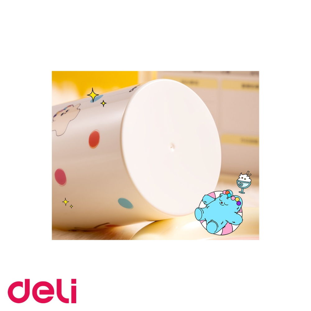 Suport instrumente de scris Deli Z450, plastic ABS alb, organizator pixuri si creioane pentru birou [4]