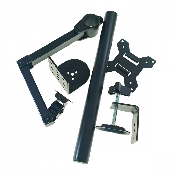 Suport monitor cu brat mobil, 10''- 27'', inaltime maxima 410mm, rotatie 360° si inclinatie 90°, VESA 75x75 - 100x100, max. 8 kg, negru [2]