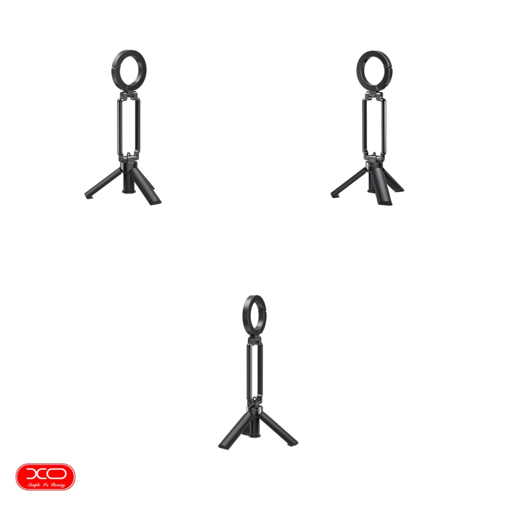 Suport multifunctional cu functie de trepied, XO C208, magnetic, pentru MagSafe, unghi de inclinare reglabil, negru [4]